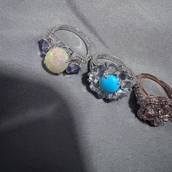 Fashion gemstone cocktail rings lot of 6 - Picture 14 of 15